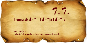 Tamaskó Tóbiás névjegykártya